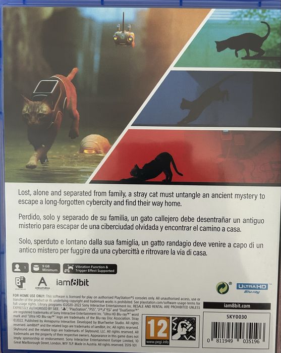 Игра на ps 5 Stray