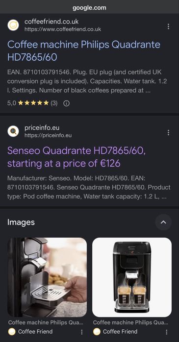 Aparat de cafea Philips Senseo Quadrante nefolosit deloc