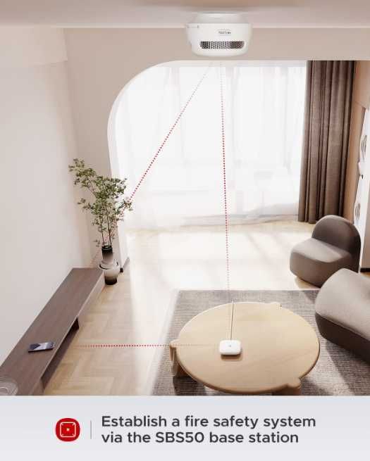 Интелигентен детектор за дим Wi-Fi, приложение X-Sense, FS61