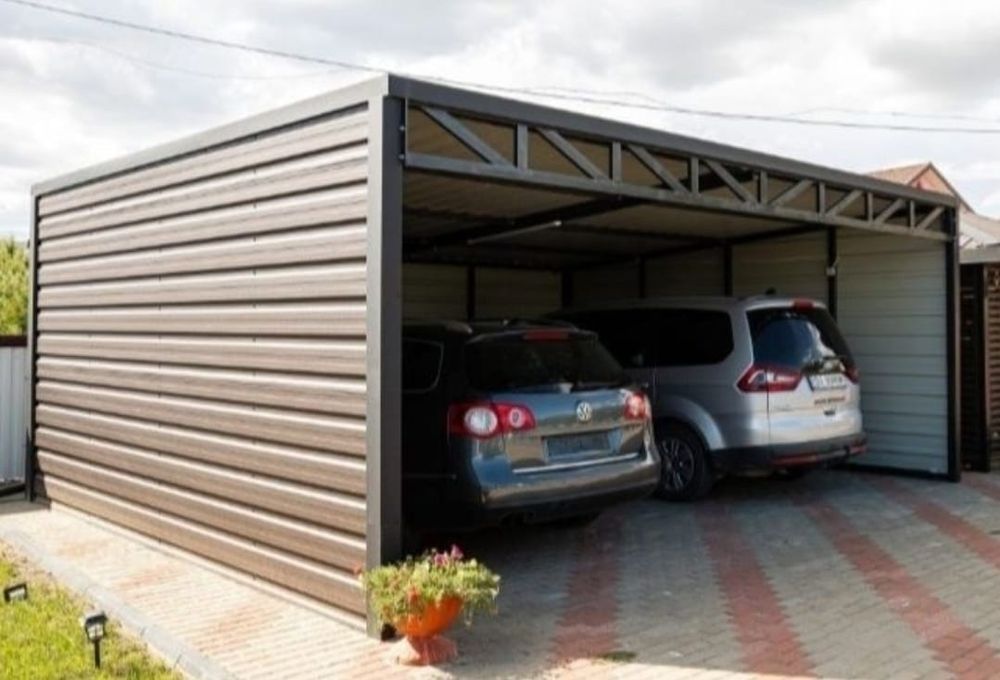 Garaje auto din structura metalica si panou sandwich termoizolant