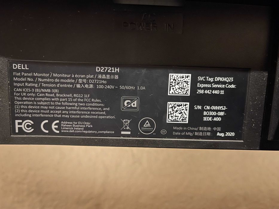 Монитор DELL D2721H 27inch