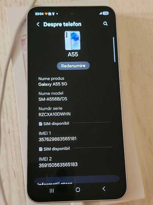 Telefon mobil Samsung Galaxy A55, Dual SIM, 8GB,256GB,5G,Awesome Lilac