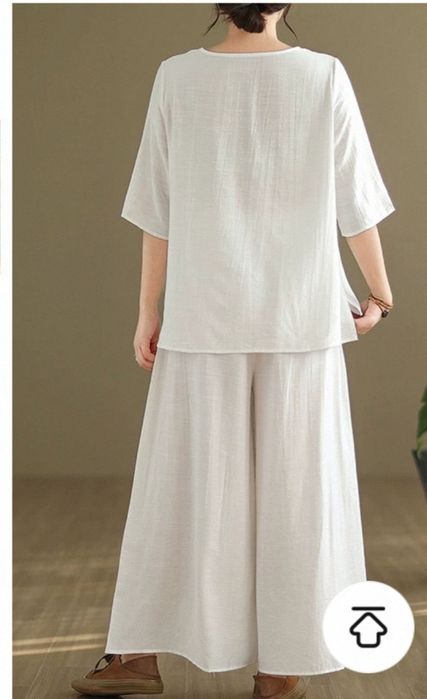 Брючная кофта материал х/б+лёнь