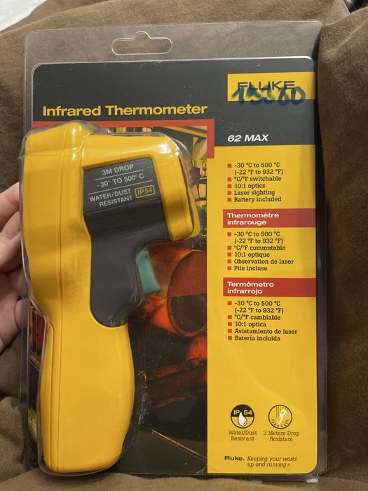 Нов Fluke 62 MAX IR термометър – безконтактен, професионален