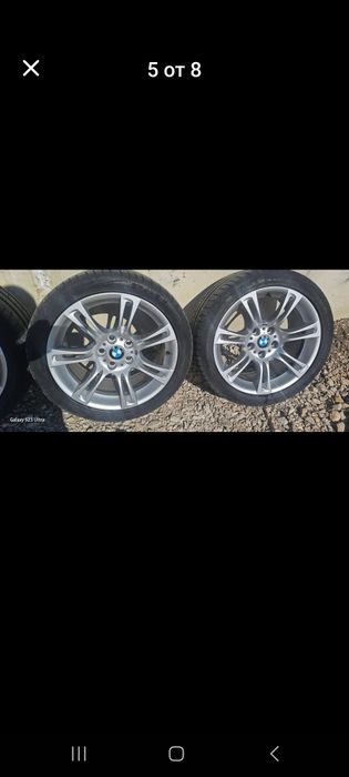 Оригинални джанти от БМВ  f10 които са с гуми Петлас ( почти нови). Предни 245/40/18/j8/is30 и задни с гуми 275/35/ 18/j9/is44.