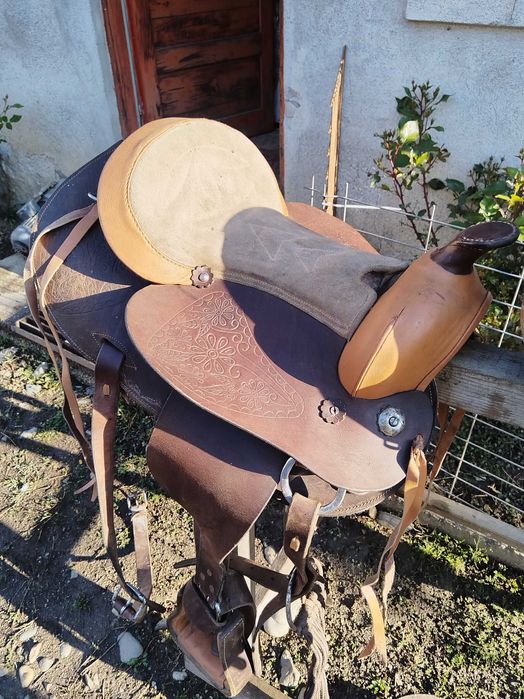 Sa de piele originala model clasic american western