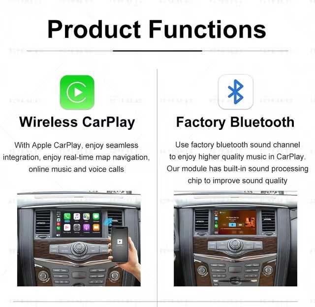 Nissan Patrol/Infiniti Безжичен Apple Carplay Android Auto MMI BOX