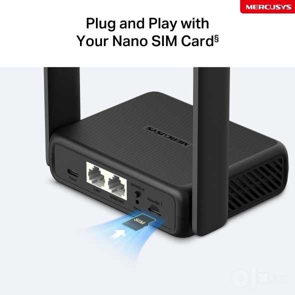 Wi-Fi роутер Mercusys MB113-4G роутер с поддержкой сим карты