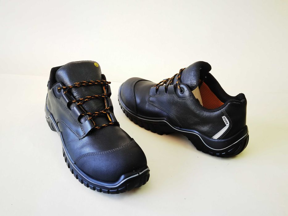 Bocanci PIELE 47 48 UVEX Ghete Protectie bombeu metalic munca Ca NOI