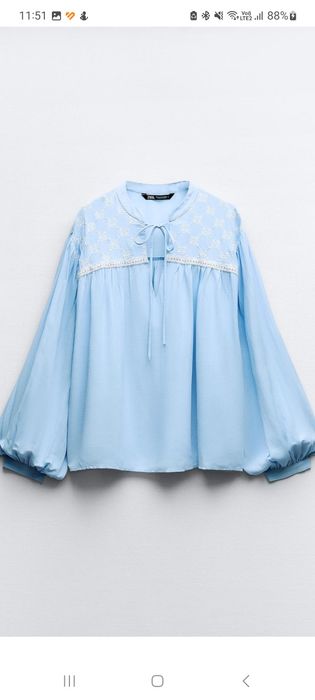 Bluza cu broderii Zara marime M