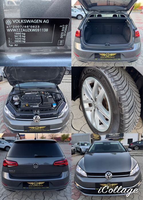 VW GOLF VII AN 2019 IMPORT ITALIA FARURI LED 1.6 TDI EURO 6 STARE TEHNICA ESTETICA PERFECTA 178.000 KM, Garantie 12 Luni Raport Carvertical Fara Repro