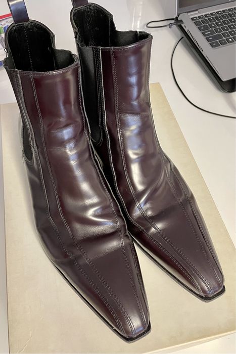 Ghete piele lacuita Dolce & Gabbana, marime 40/41, purtate