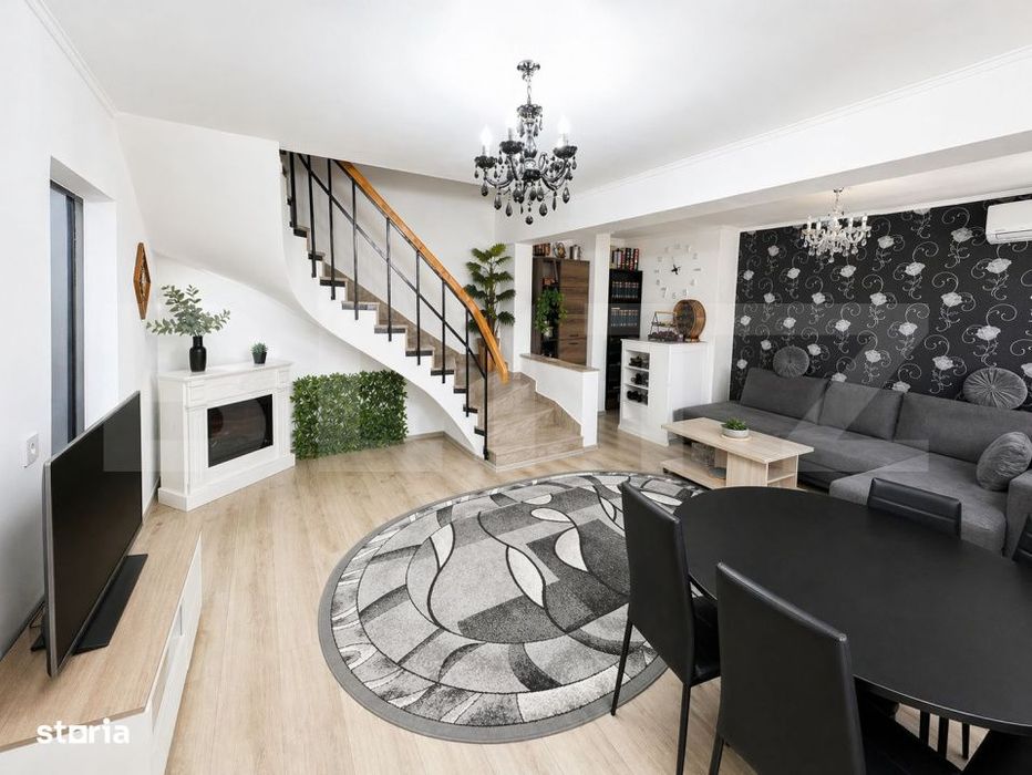 Apartament cu scara interioara, 100 mp, 5 camere, 2 bai, Cetate