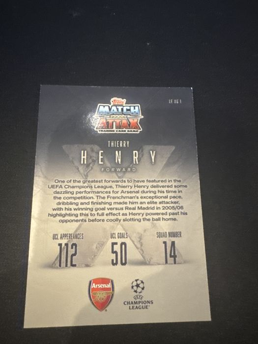 Thierry Henry match attax limited edition 2025/26