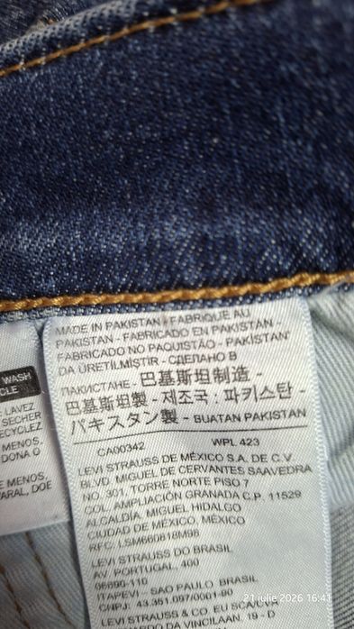Blugi LEVI'S, Originali, modelul 511,măsura W36L32,albaștri