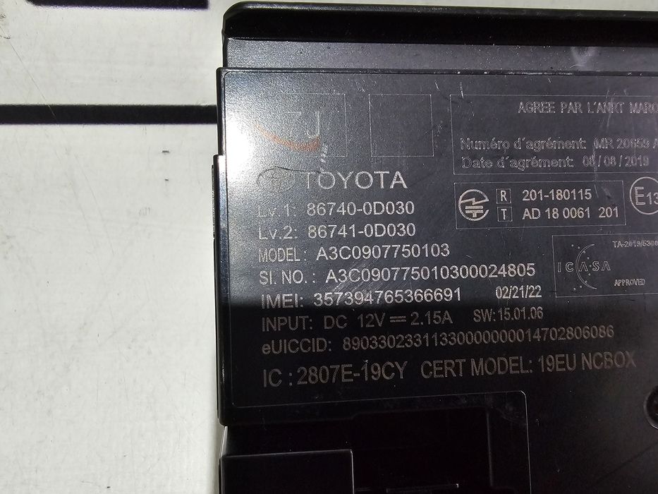 Modul comfort Toyota Yaris dupa 2022 cod 86740-0D030