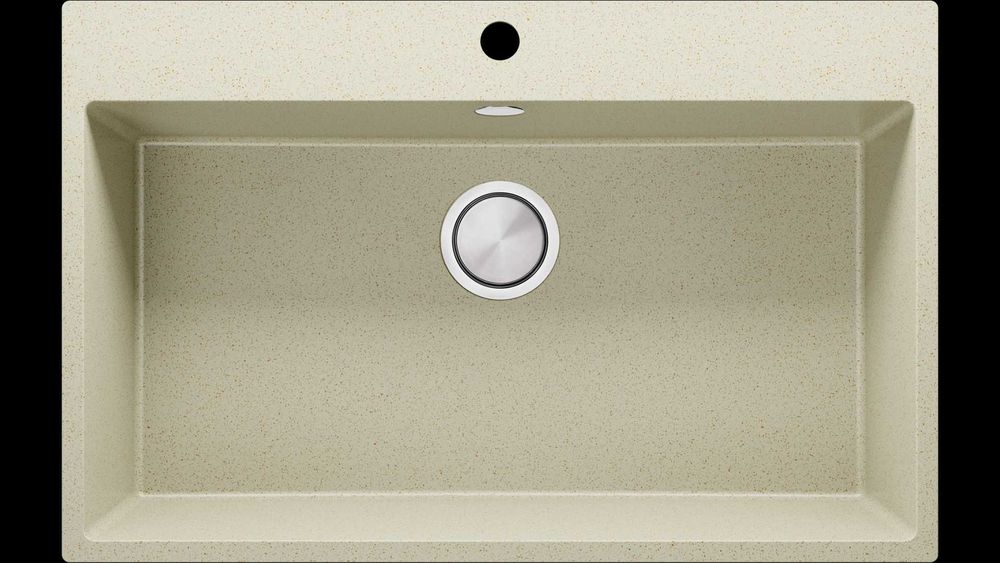 БЕж кухненска мивка от гранит Рига 80 XXL 780 x 500 мм