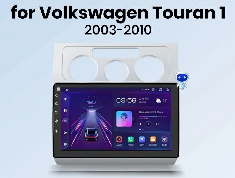 Navigatie Android dedicata VW Touran 1 (2003-2010)
