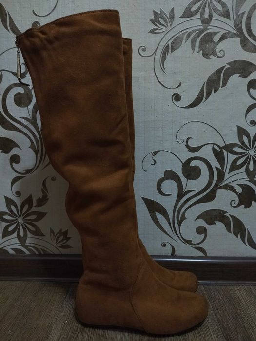 Сапоги-ботфорты зима