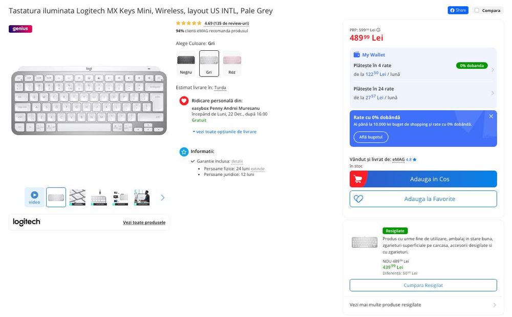 3 Tastaturi Mecanice: Lofree Flow Lite100 & 2 Logitech MX Keys