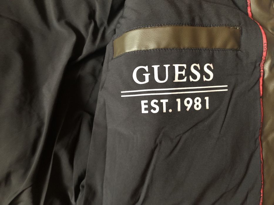 Guess Faux Leather Jacket ОРИГИНАЛ мъжко зимно кожено яке/еко кожа - М