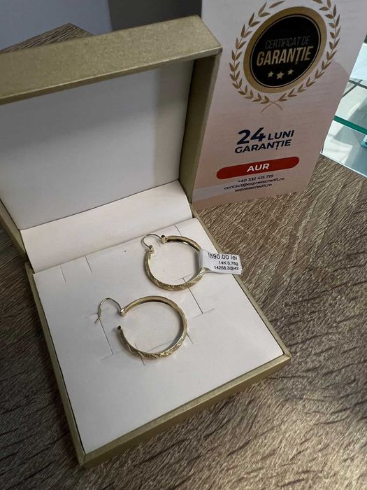 Cercei Aur 14K 3.78gr (AG42 B.14268.3) GARANTIE 24 LUNI