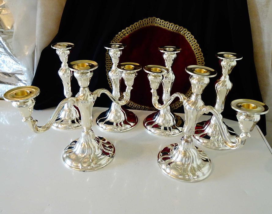 Посребрен свещник WMF,Art Nouveau.