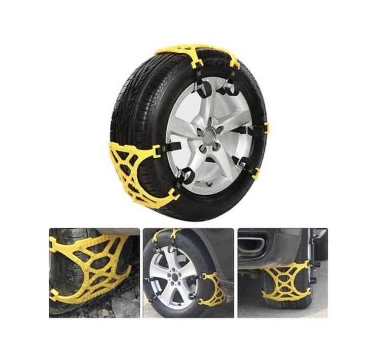 Висококачествени ПВЦ  Вериги За Сняг, 14" - 19" цола, 6 броя +ръкавици