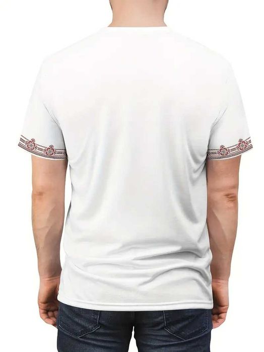 Мъжка тениска с Щампа Тип Бродерия Размер L (НОВА)