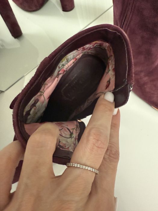 Botine burgundy Ted Baker