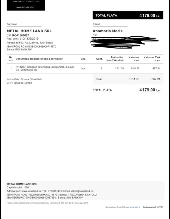 Canapea extensibila Chesterfield