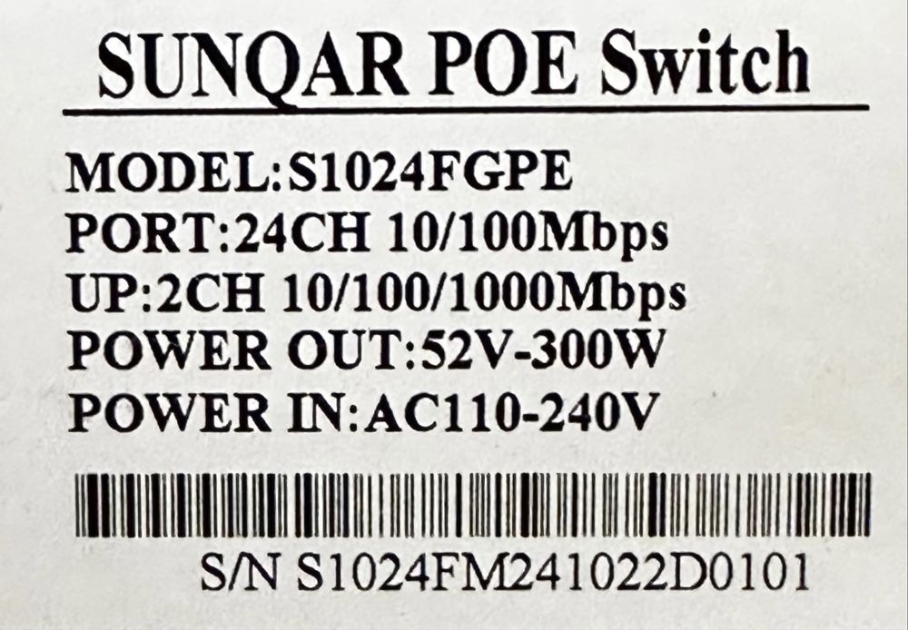 POE Коммутатор 24 порт