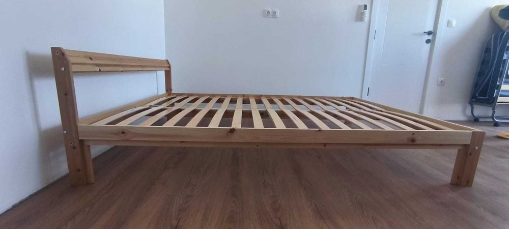 Двойно легло (140x200) Икеа Neiden + подматрачна рамка Luroy