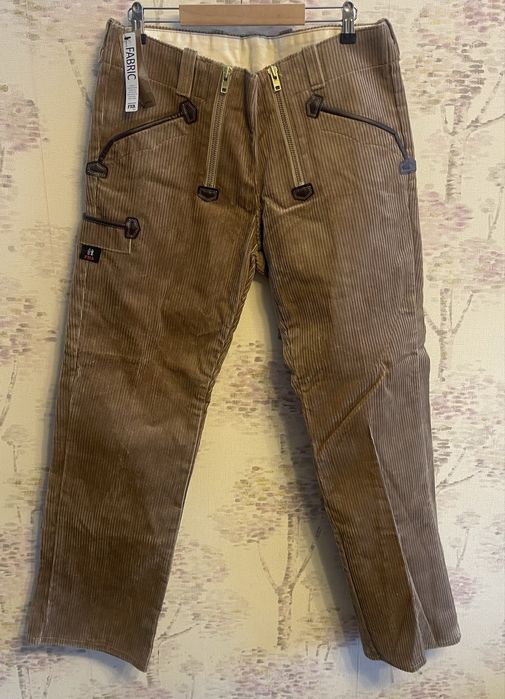 Pantaloni barbati/munca/raiati/noi cu eticheta FHB marimea L