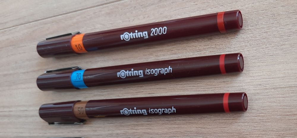 3 Рапидографи Rotring Isograf
