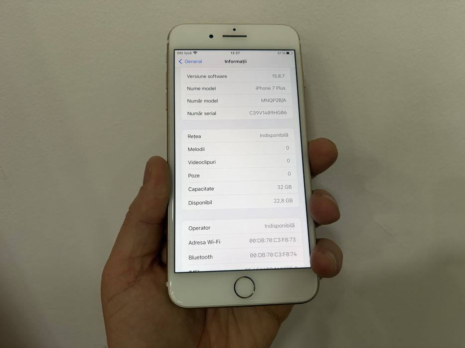 Iphone 7 Plus, 32 gb, Gold