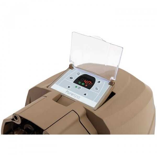 Jacuzzi gonflabil PureSpa Deluxe Bubble Intex 28426EX, 196x196xH71cm, Sahara, PVC, 4 locuri - RESIGILAT