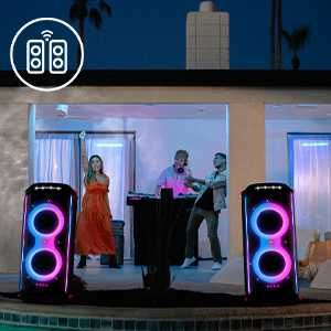 Inchiriez boxe JBL Partybox (Encore, 320, 710), lumini, videoproiector