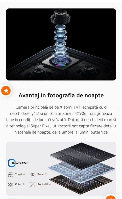 Xiaomi 14T, 12GB RAM  256GB, 5G, Titan Black, camera 50MP, SIGILAT