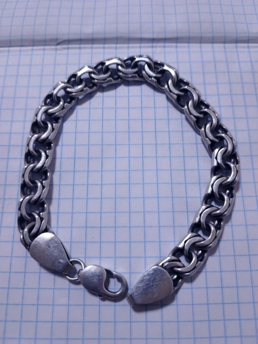 Мужской браслет серебро 925