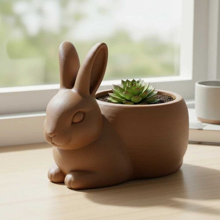 Ghiveci Mini Ghiveci Decorativ Iepure pentru Suculente și Plante Mici