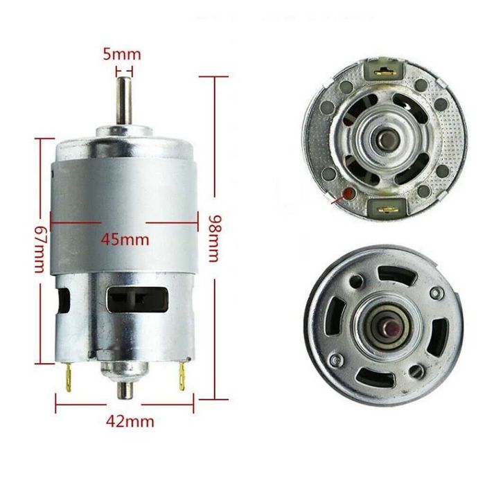 Motor DC 24V Low Noise 15000 rpm, 3~20A, 30~200W Nou!