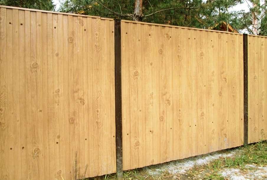 Профнастил под дерево