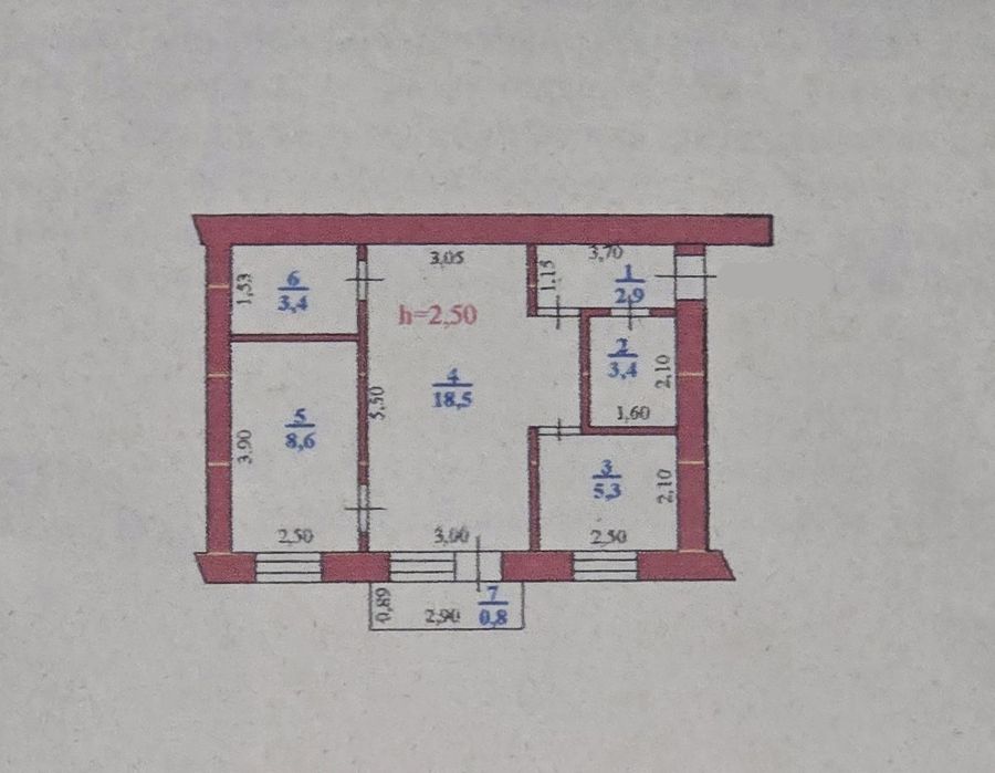 2 комнатная квартира, центр