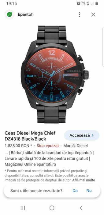 Ceas Diesel negru