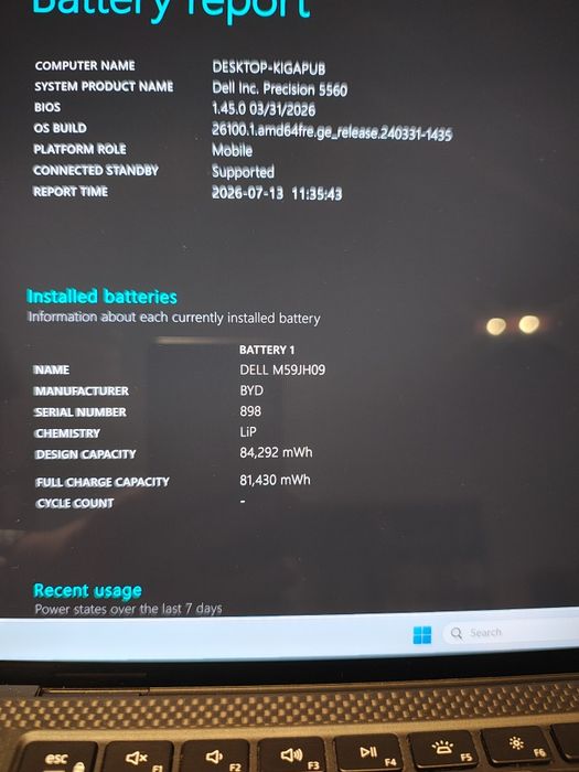 Dell Precision 5560 CA NOU/4K TOUCH/I7-11850H/RTX T1200