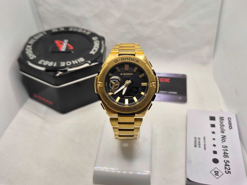 Ceas Sport Barbati Casio g shock GST B500D-1AER full metal gold  , Nou.Garantie 2ani