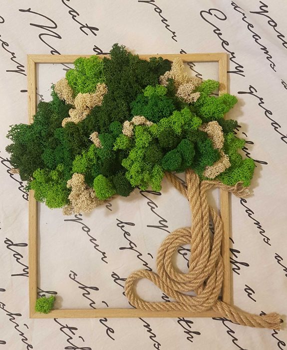 Арт пано "Дървото на живота" с естествен скандинавски мъх