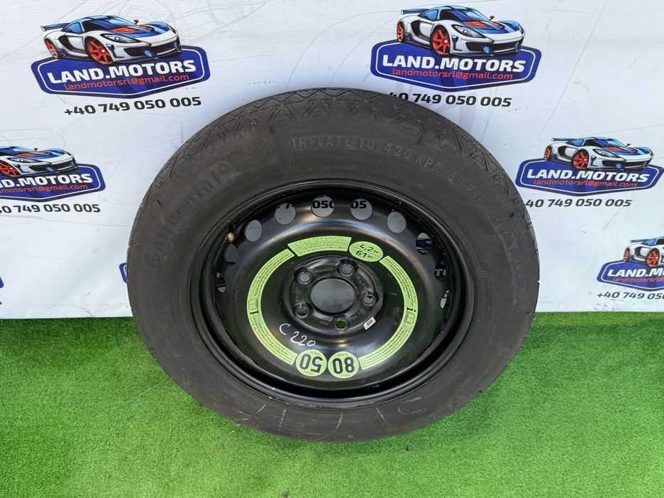 ROATĂ REZERVĂ 5*112  T 125/90 R 16 / DOT 1012 / MERCEDES BENZ C220 CDI 2011 2.1 DIESEL C-Class W204 SEDAN 2007-2015