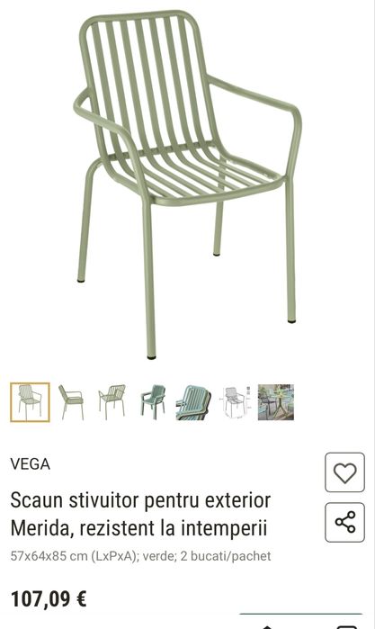 Scaune outdoor/ Scaune aluminiu
